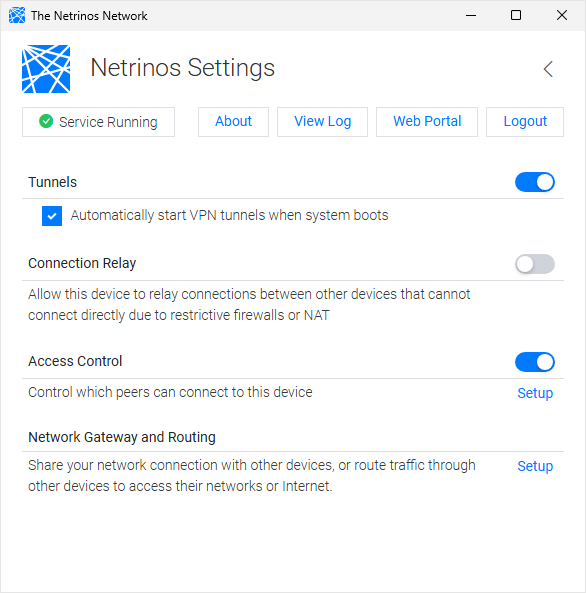 Access Control in Settings