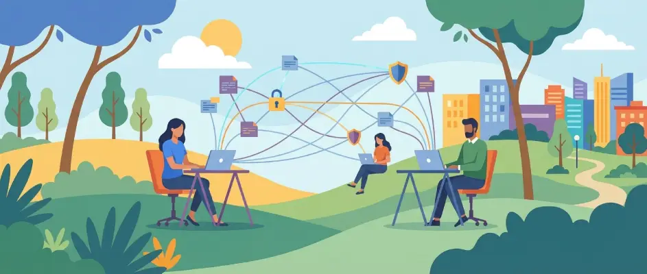 Devices connected in a mesh network